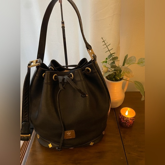 MCM Black Leather Bucket Bag - Picture 13 of 16